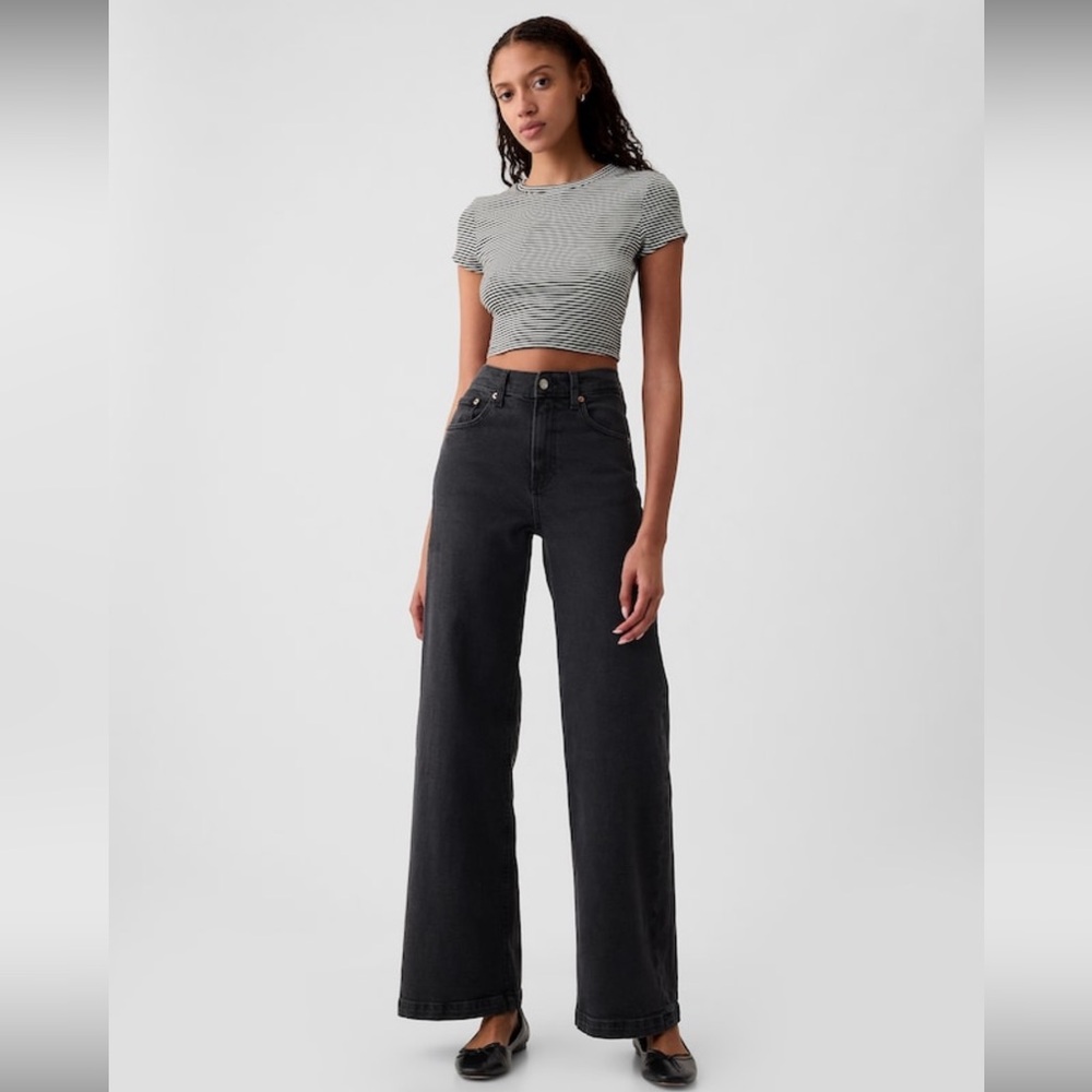Gap High Rise Stride Wide Leg Jean